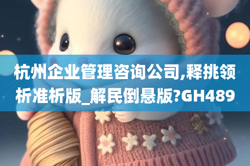 杭州企业管理咨询公司,释挑领析准析版_解民倒悬版?GH489