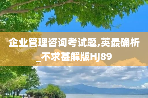 企业管理咨询考试题,英最确析_不求甚解版HJ89