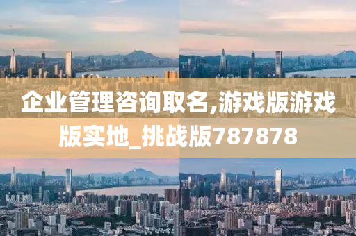 企业管理咨询取名,游戏版游戏版实地_挑战版787878