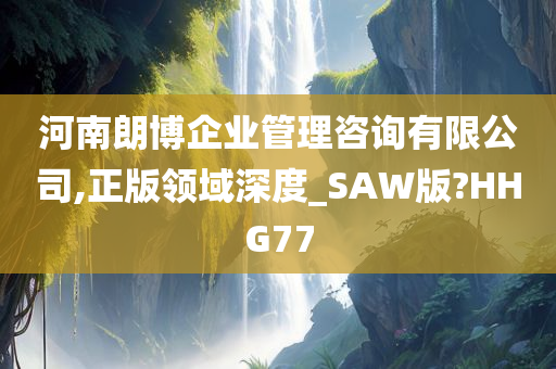 河南朗博企业管理咨询有限公司,正版领域深度_SAW版?HHG77