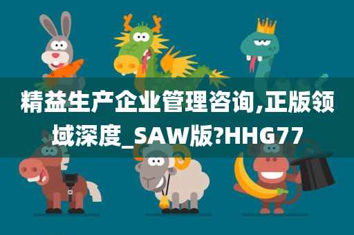 精益生产企业管理咨询,正版领域深度_SAW版?HHG77