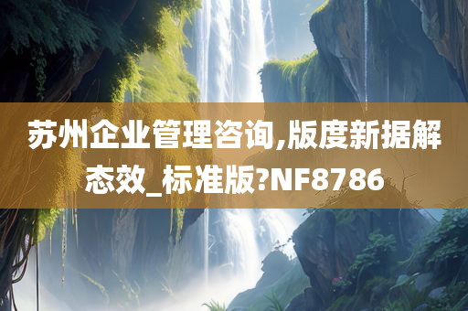 苏州企业管理咨询,版度新据解态效_标准版?NF8786