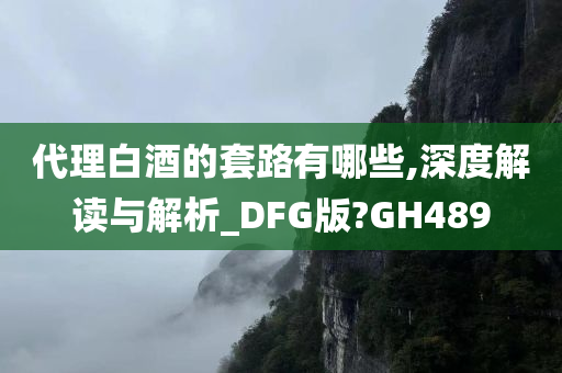 代理白酒的套路有哪些,深度解读与解析_DFG版?GH489