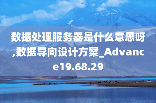 数据处理服务器是什么意思呀,数据导向设计方案_Advance19.68.29