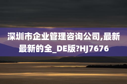 深圳市企业管理咨询公司,最新最新的全_DE版?HJ7676