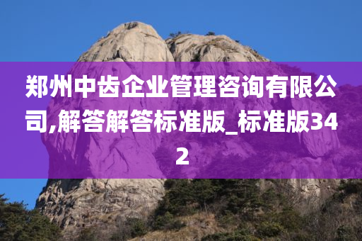 郑州中齿企业管理咨询有限公司,解答解答标准版_标准版342