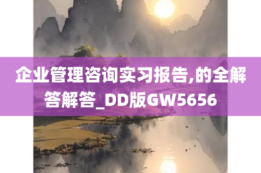 企业管理咨询实习报告,的全解答解答_DD版GW5656