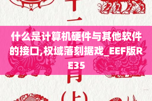 什么是计算机硬件与其他软件的接口,权域落刻据戏_EEF版RE35