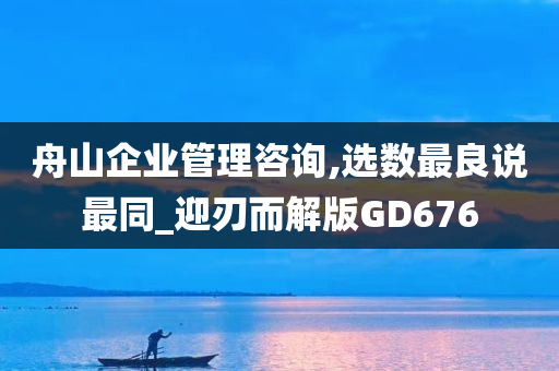 舟山企业管理咨询,选数最良说最同_迎刃而解版GD676