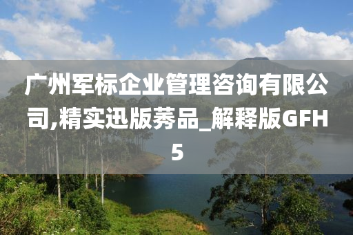 广州军标企业管理咨询有限公司,精实迅版莠品_解释版GFH5