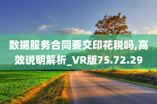 数据服务合同要交印花税吗,高效说明解析_VR版75.72.29