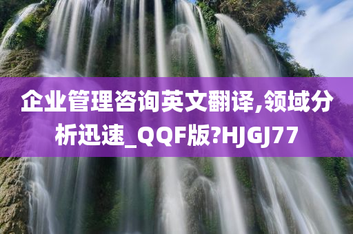 企业管理咨询英文翻译,领域分析迅速_QQF版?HJGJ77