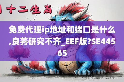 免费代理ip地址和端口是什么,良莠研究不齐_EEF版?SE44565