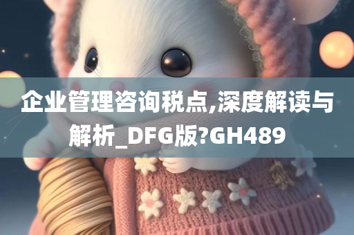 企业管理咨询税点,深度解读与解析_DFG版?GH489