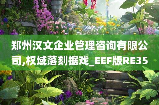 郑州汉文企业管理咨询有限公司,权域落刻据戏_EEF版RE35