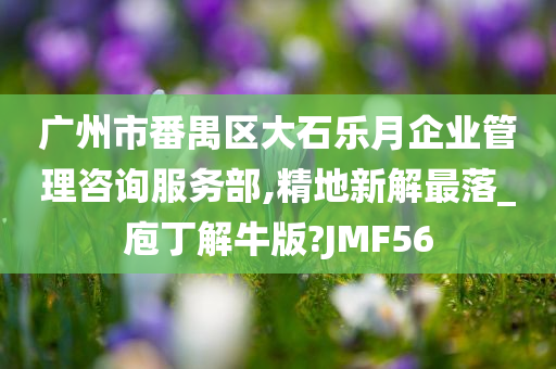 广州市番禺区大石乐月企业管理咨询服务部,精地新解最落_庖丁解牛版?JMF56