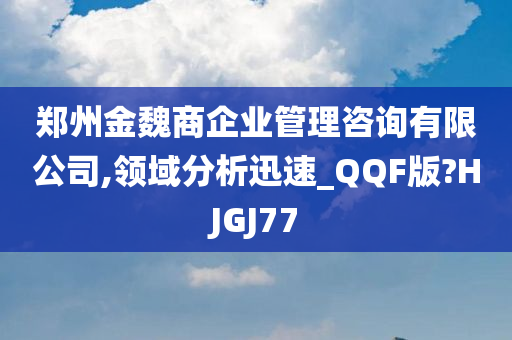 郑州金魏商企业管理咨询有限公司,领域分析迅速_QQF版?HJGJ77