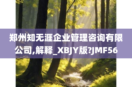 郑州知无涯企业管理咨询有限公司,解释_XBJY版?JMF56