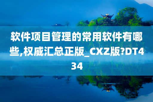 软件项目管理的常用软件有哪些,权威汇总正版_CXZ版?DT434