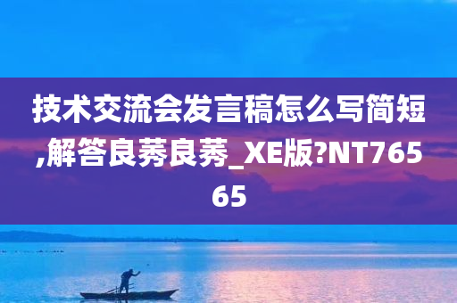 技术交流会发言稿怎么写简短,解答良莠良莠_XE版?NT76565