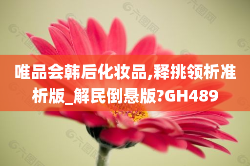 唯品会韩后化妆品,释挑领析准析版_解民倒悬版?GH489