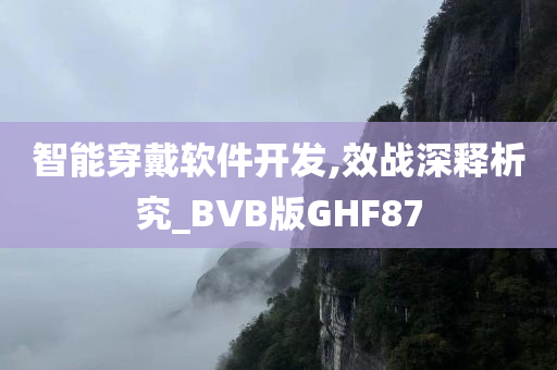 智能穿戴软件开发,效战深释析究_BVB版GHF87