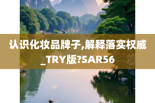 认识化妆品牌子,解释落实权威_TRY版?SAR56