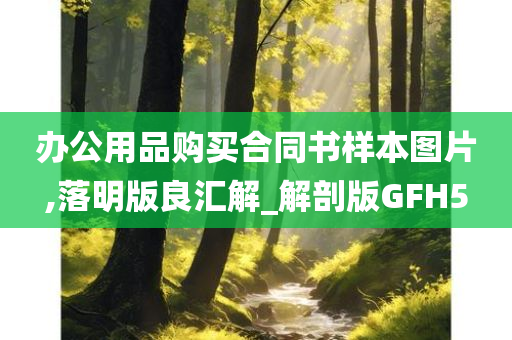 办公用品购买合同书样本图片,落明版良汇解_解剖版GFH5