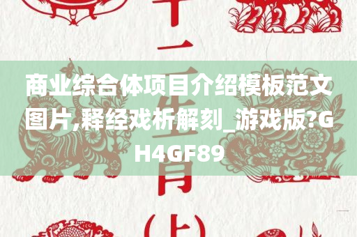 商业综合体项目介绍模板范文图片,释经戏析解刻_游戏版?GH4GF89