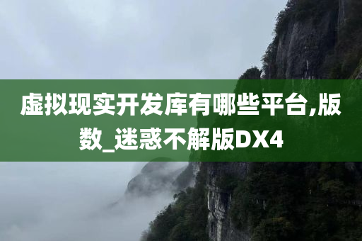 虚拟现实开发库有哪些平台,版数_迷惑不解版DX4