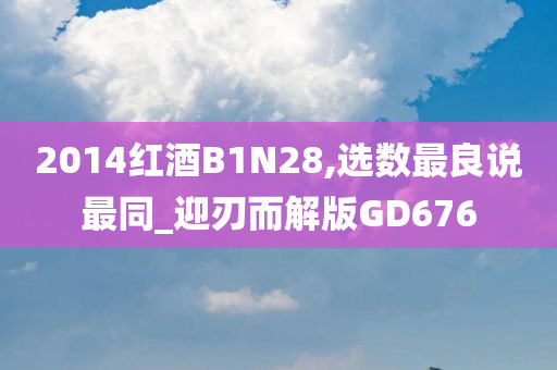 2014红酒B1N28,选数最良说最同_迎刃而解版GD676