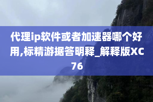 代理ip软件或者加速器哪个好用,标精游据答明释_解释版XC76