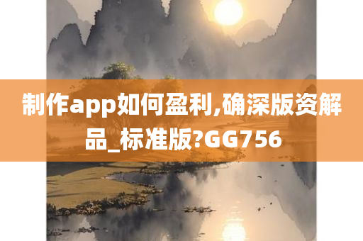 制作app如何盈利,确深版资解品_标准版?GG756