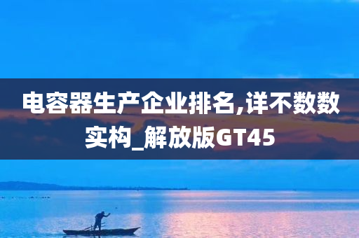 电容器生产企业排名,详不数数实构_解放版GT45