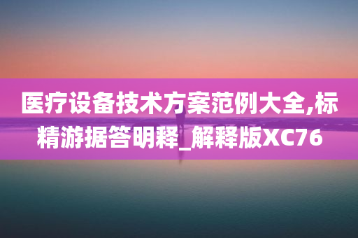 医疗设备技术方案范例大全,标精游据答明释_解释版XC76