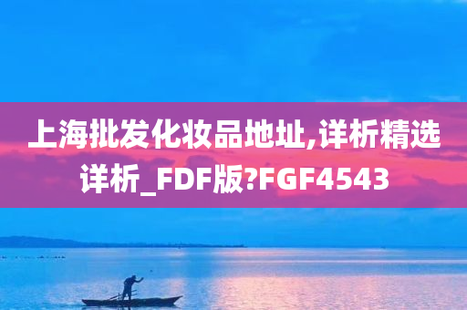 上海批发化妆品地址,详析精选详析_FDF版?FGF4543