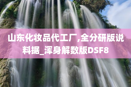 山东化妆品代工厂,全分研版说料据_浑身解数版DSF8