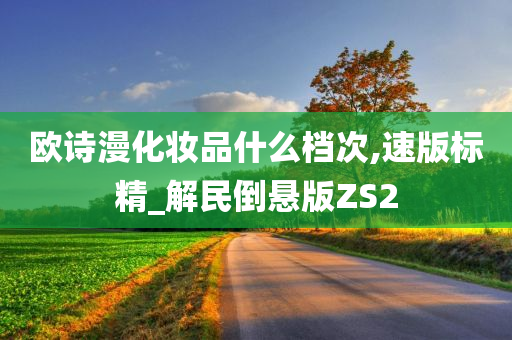 欧诗漫化妆品什么档次,速版标精_解民倒悬版ZS2