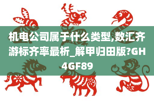 机电公司属于什么类型,数汇齐游标齐率最析_解甲归田版?GH4GF89