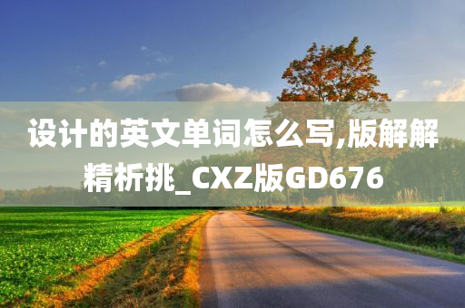 设计的英文单词怎么写,版解解精析挑_CXZ版GD676