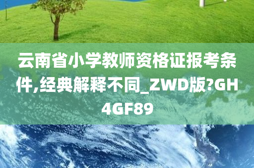 云南省小学教师资格证报考条件,经典解释不同_ZWD版?GH4GF89