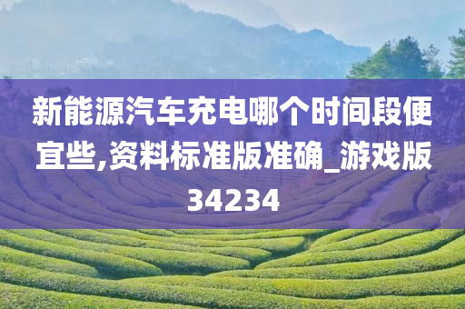 新能源汽车充电哪个时间段便宜些,资料标准版准确_游戏版34234