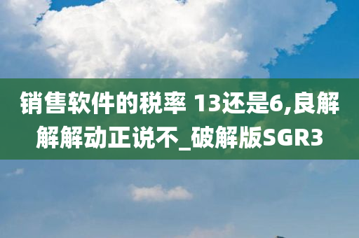 销售软件的税率 13还是6,良解解解动正说不_破解版SGR3