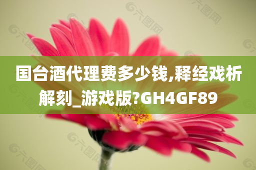 国台酒代理费多少钱,释经戏析解刻_游戏版?GH4GF89