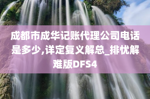 成都市成华记账代理公司电话是多少,详定复义解总_排忧解难版DFS4