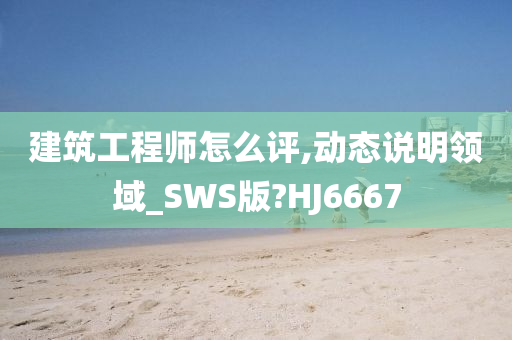 建筑工程师怎么评,动态说明领域_SWS版?HJ6667