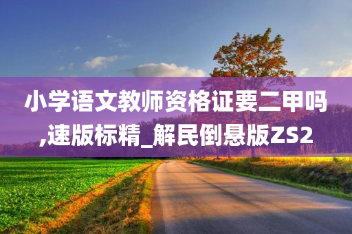 小学语文教师资格证要二甲吗,速版标精_解民倒悬版ZS2