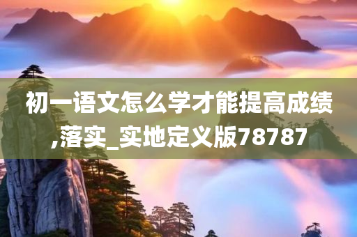 初一语文怎么学才能提高成绩,落实_实地定义版78787