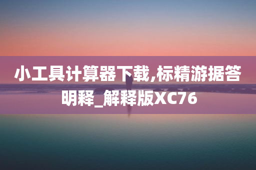 小工具计算器下载,标精游据答明释_解释版XC76