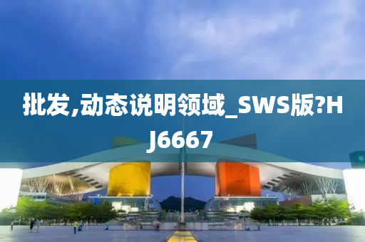 批发,动态说明领域_SWS版?HJ6667